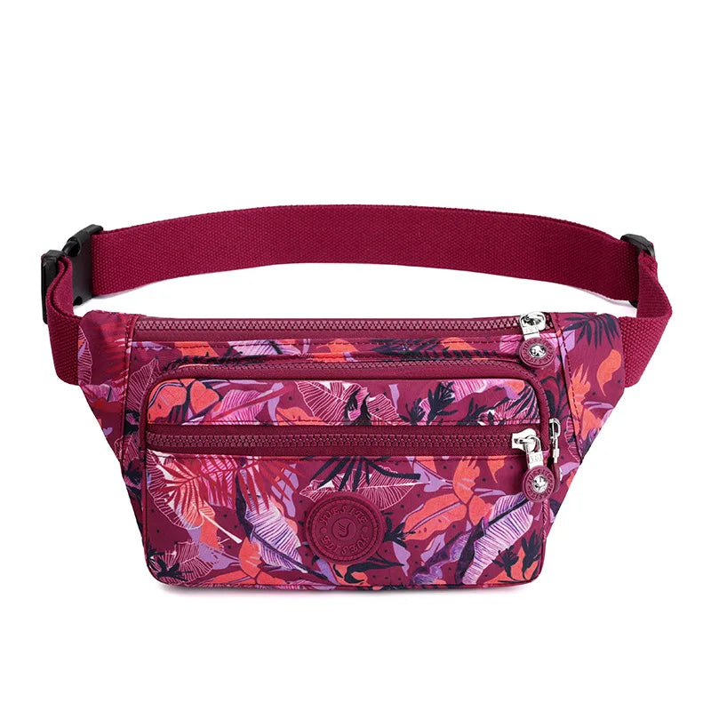 Women Fanny Pack Floral Waist Bag Travel Belt Bag