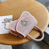 Women's Crystal Decor Crossbody Bag Full Of Diamonds Purse