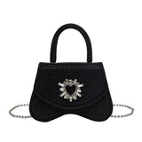 Women's Crystal Decor Crossbody Bag Full Of Diamonds Purse