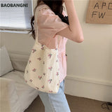 Floral Women Handbag Portable Eco Reusable Cotton Ladies Shopping Bag