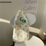 Floral Women Handbag Portable Eco Reusable Cotton Ladies Shopping Bag
