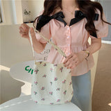 Floral Women Handbag Bags Portable Eco Reusable Cotton Ladies Shopping Bag