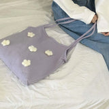 Flowers Shoulder Bags Women Underarm Canvas Bag