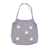 Flowers Shoulder Bags Women Underarm Canvas Bag