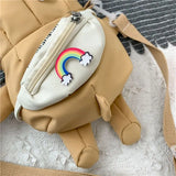 Girl Bear Small Bag Female Cartoon Messenger Bag Doll Shoulder Bag Fanny Packs