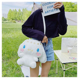 Girl INS Plush Dog Backpack Toy Shoulder Bag Women Cartoon Doll
