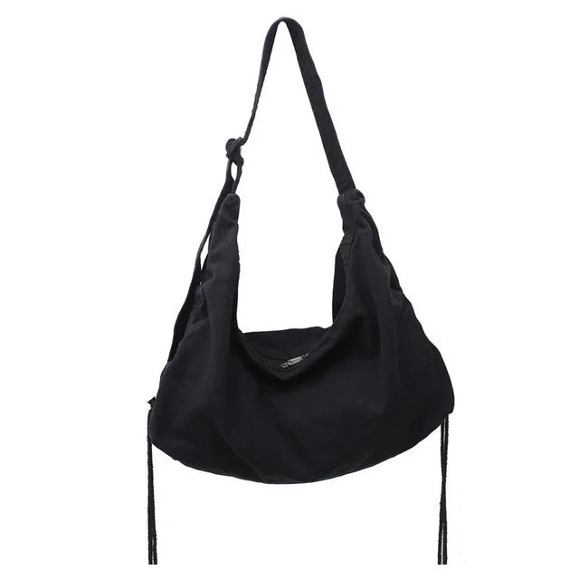 Ins Messenger Canvas Bag Female Large Capacity Student Crossbody