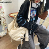 Ins Messenger Canvas Bag Female Large Capacity Japanese Student Shoulder Bag