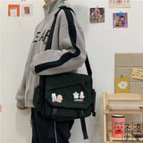 Large Capacity Shoulder Bag Harajuku Retro Messenger Bag