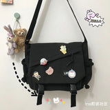 Large Capacity Shoulder Bag Harajuku Retro Messenger Bag