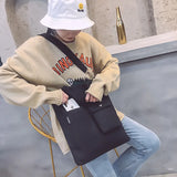 Japanese Student Canvas Shoulder Bag Large Capacity Messenger Bag