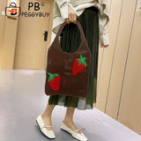 Strawberry Hollow Beach Shoulder Tote Bag for Women