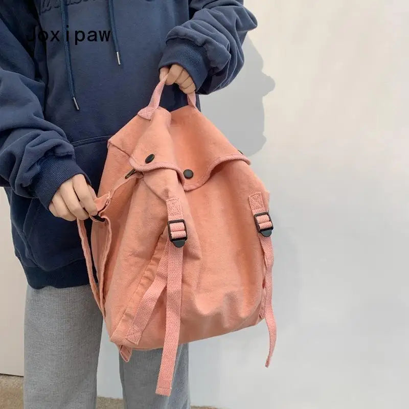 Large Capacity Canvas Crossbody Bag for Women Vintage Shoulder Bag