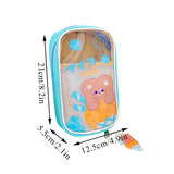 Large Capacity Pencil Case Transparent Stationery Bag Cartoon Pencil Box
