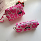 Lattice Makeup Organizer Bag Canvas Cosmetic Pouch Zipper Beauty Case