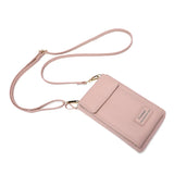 Litchi Stria Function Cellphone Pocket Wallet Shoulder Bag