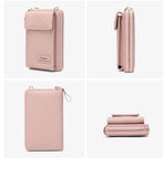 Litchi Stria Function Cellphone Pocket Wallet Shoulder Bag