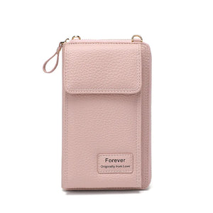 Litchi Stria Function Cellphone Pocket Wallet Shoulder Bag