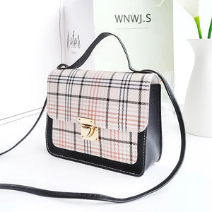 Plaid Shoulder Bag Mini Square Crossbody Bag