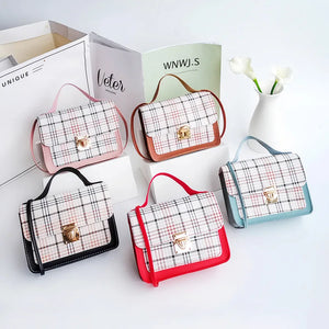 Plaid Shoulder Bag Mini Square Crossbody Bag