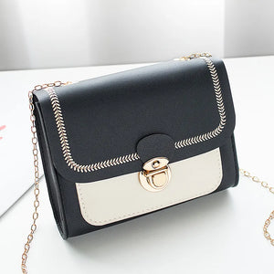 Embroidered Mini Square Shoulder Bag for Women