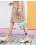 Embroidered Mini Square Shoulder Bag for Women