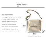Mori Casual Messenger Bag Canvas Shoulder Bag Student Retro Women's Bag