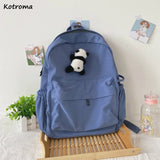 Mori-girl Backpacks Solid School Couple Large Capacity Waterproof Nylon Bags