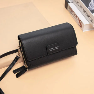 Cell Phone PU Large Capacity Wallet Hand Bag Crossbody Bag