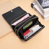 Cell Phone PU Large Capacity Wallet Hand Bag Crossbody Bag