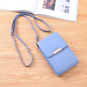Multifunctional Crossbody Bag Women PU Leather Shoulder Bag
