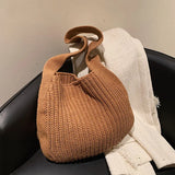 Large-capacity Knitting Shopping Bag Women Totes Purses