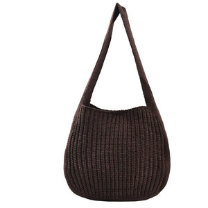 Large-capacity Knitting Shopping Bag Women Totes Purses