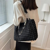 Casual Portable Handbag Chains Shoulder Bag Large Capacity Shopping Tote