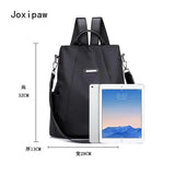 Anti-theft Nylon Backpack Women Girl Multifunctional School Bag