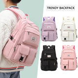 Nylon Travel Backpack for Women Men Boys Girls School College Teen
