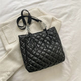 Large Women's Winter Shoulder Bag with Chain Strap