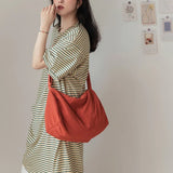 Nylon Shoulder Crossbody Bags Large Japanese Satchel Female Messenger
