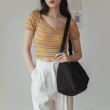 Nylon Shoulder Crossbody Bags Large Japanese Satchel Female Messenger
