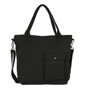 Canvas Shoulder Bag for Women: Large Capacity Crossbody Messenger Bag