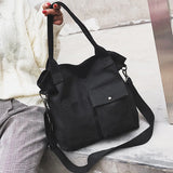 Canvas Shoulder Bag for Women: Large Capacity Crossbody Messenger Bag