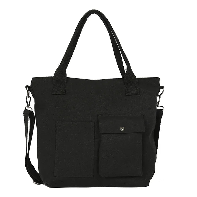 Canvas Shoulder Bag for Women: Large Capacity Crossbody Messenger Bag