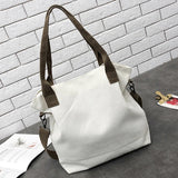 Canvas Shoulder Bag for Women: Large Capacity Crossbody Messenger Bag