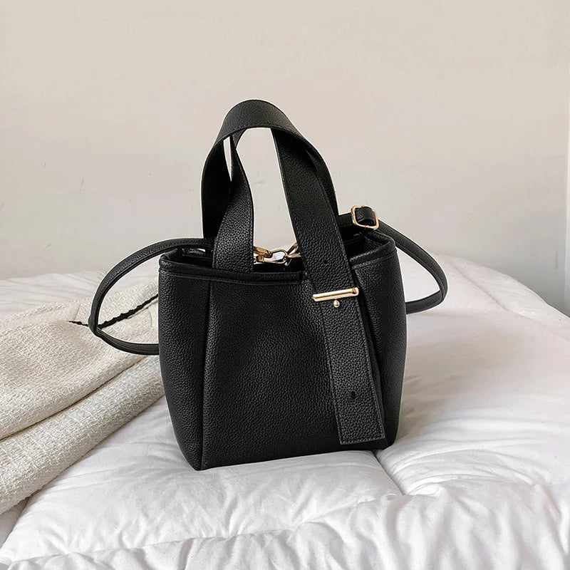 PU Leather OL Ladies Handbags Women Crossbody Bucket Small Tote