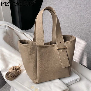 PU Leather OL Ladies Handbags Women Crossbody Bucket Small Tote