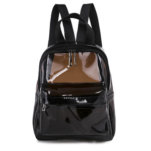 Transparent PVC Waterproof Backpack for Women