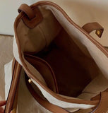 Canvas Bucket Shoulder Bag Large Capacity Crossbody Bag