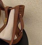 Canvas Bucket Shoulder Bag Large Capacity Crossbody Bag