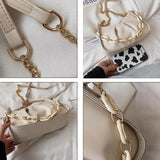 Pleated Shoulder Bag Women Chain Handbag Ladies Zipper Crossbody