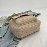 Plush Fabric Women's Shoulder Crossbody Bag Small Lambs